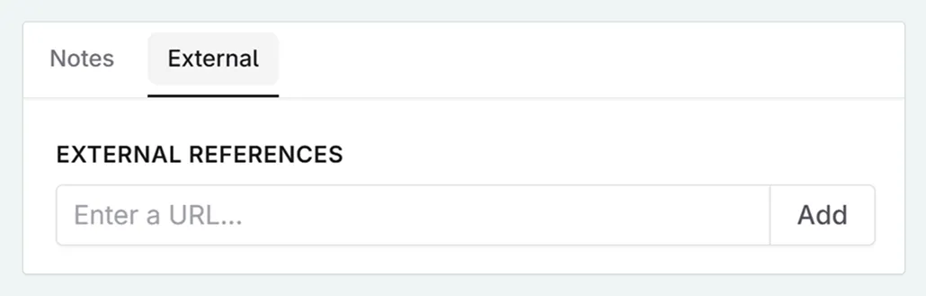 The research panel of a Codex entry