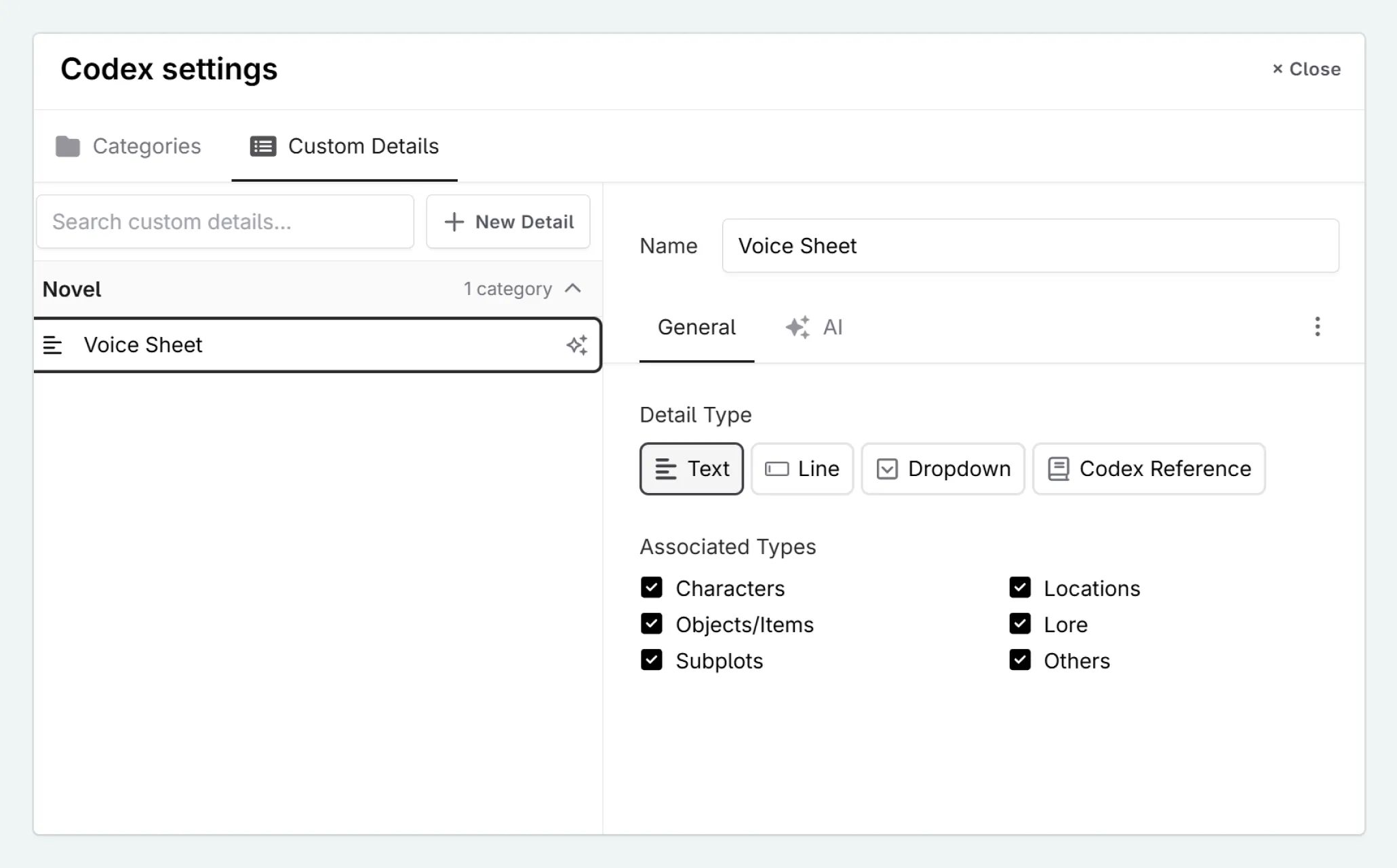 creating a custom detail 2