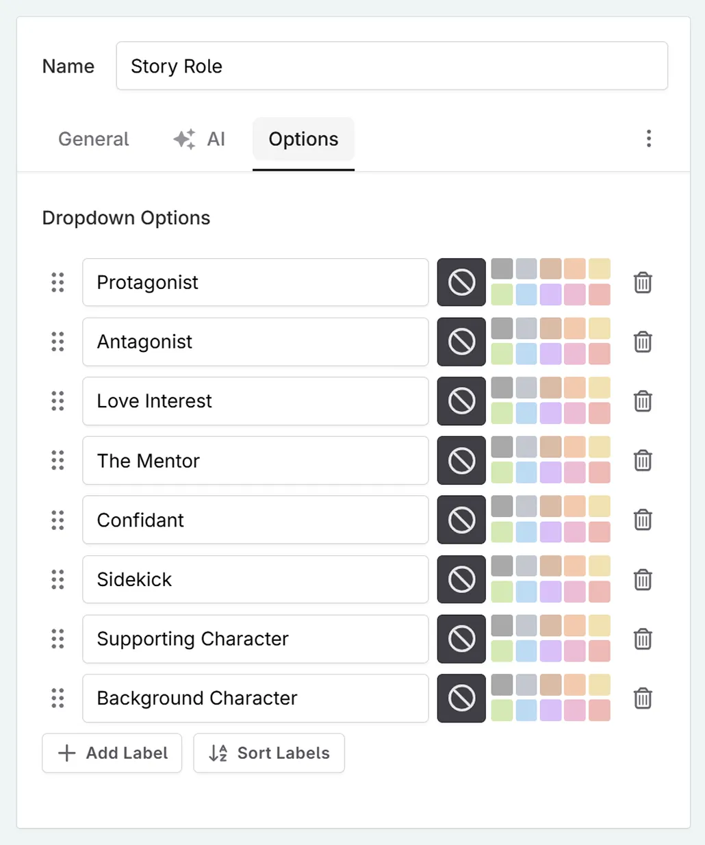 Codex details modal 4-options tab