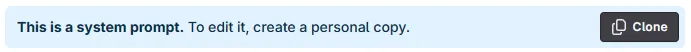 Clone System prompt