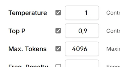 Customizable Parameters