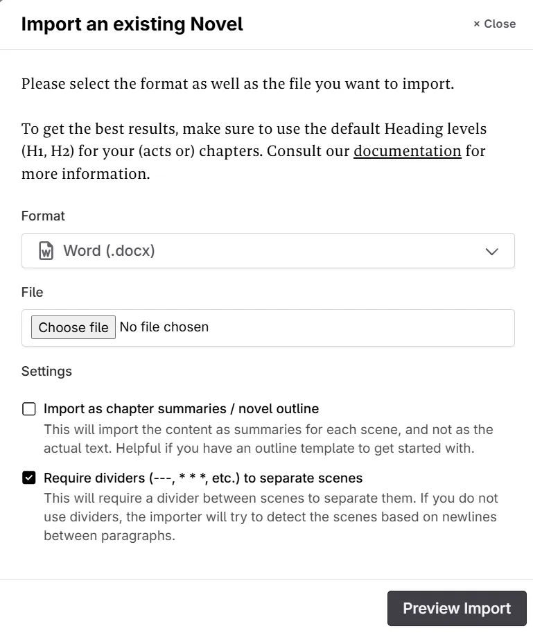 Choose your document