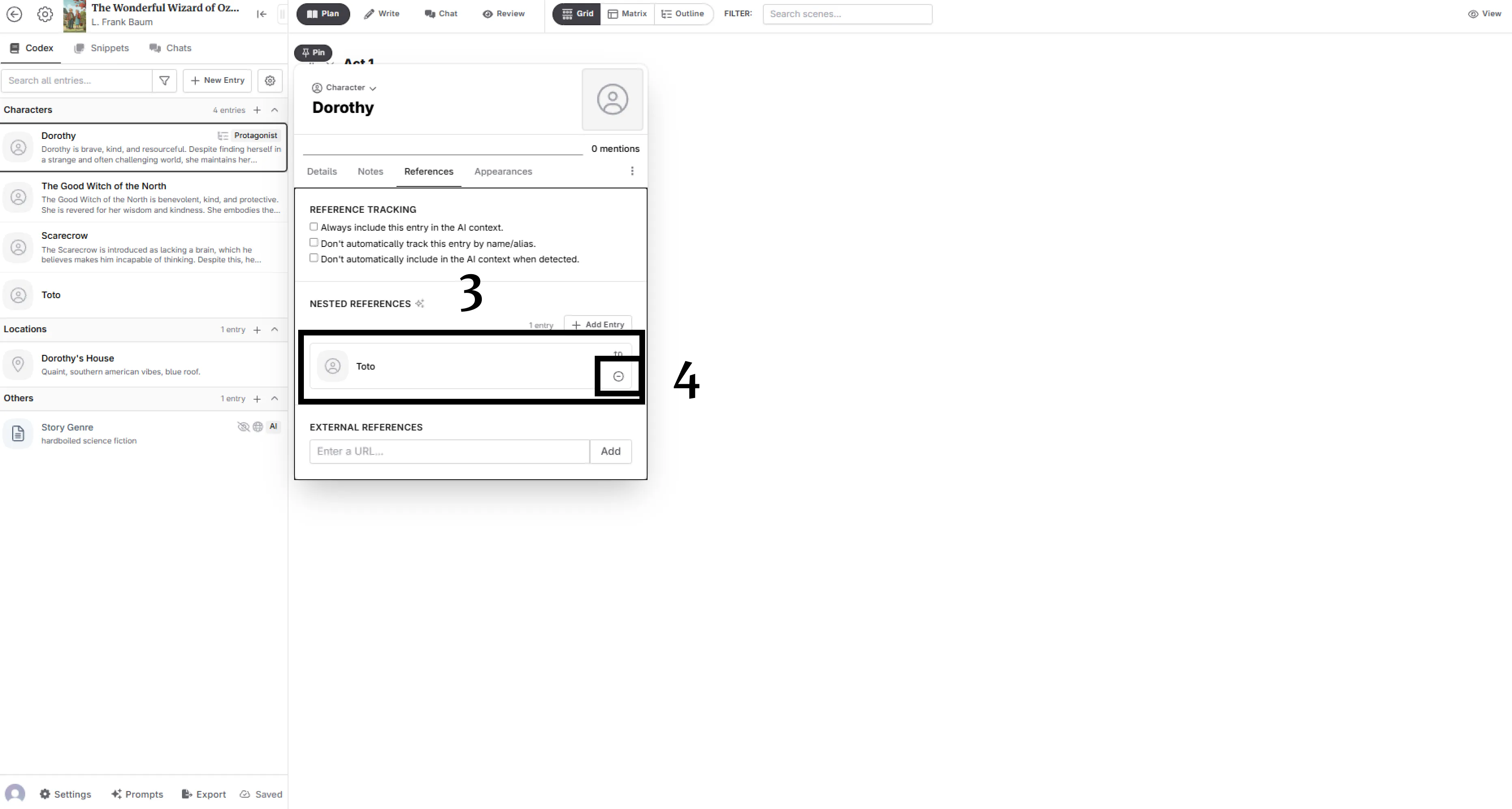 Delete nested reference