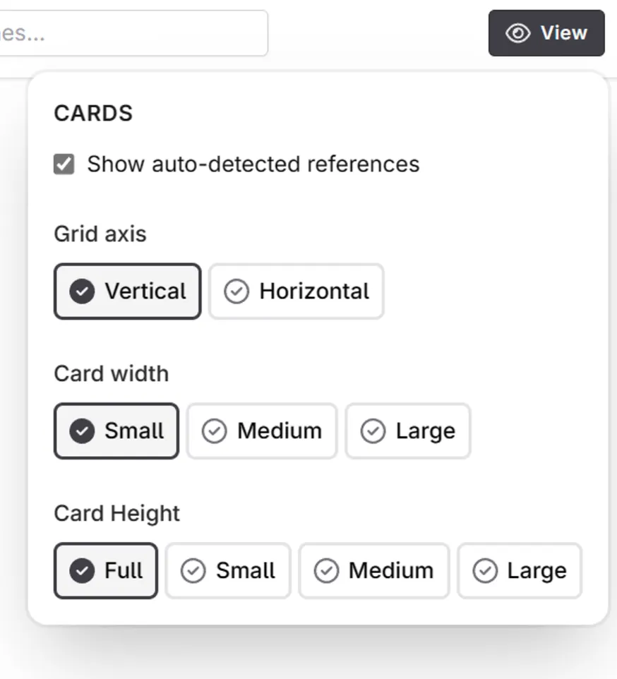 View settings