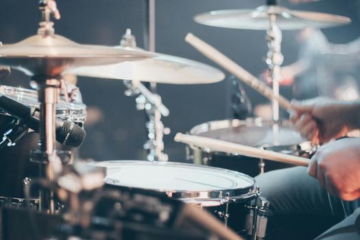 A drummer playing the drums